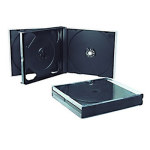 Jewel Case für 4 CDs mit schwarzem Tray